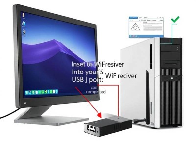 台式电脑无线wifi接收器怎么安装