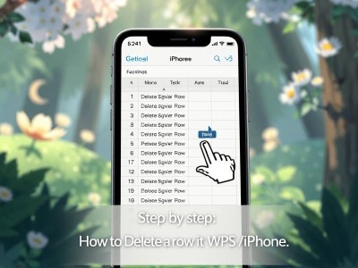 苹果手机wps怎么删除表格一行